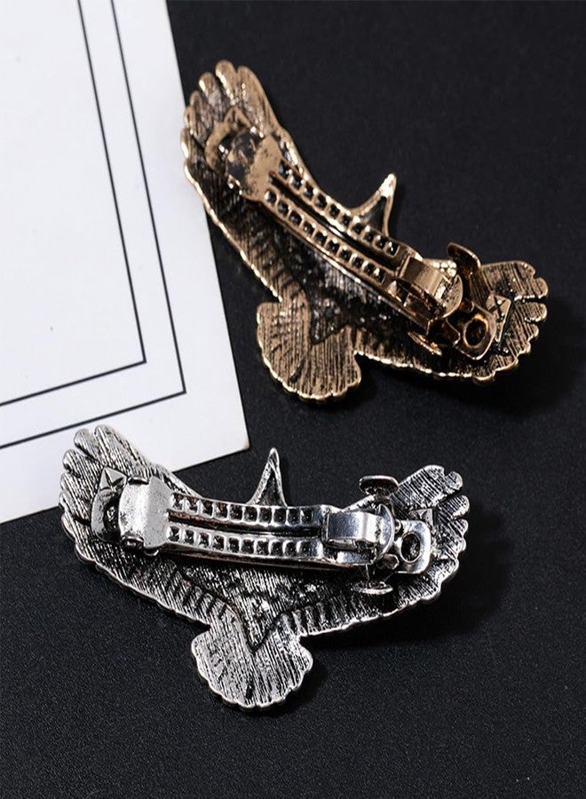 Ynxee 2 Pcs Vintage Eagle Metal Hair Barrettes Goth Punk Wing Hair Clips, French style Hair Accessories for Women Girls - Image 4